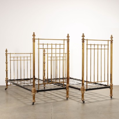 Coppia letti in metallo,Coppia Letti in Metallo Maple & Co