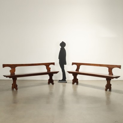 Coppia panche,Coppia di Panche in Noce