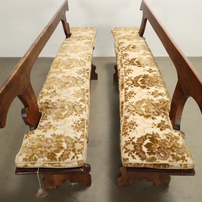 Coppia panche,Coppia di Panche in Noce