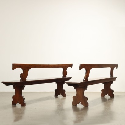Coppia panche,Coppia di Panche in Noce