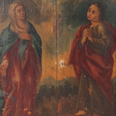 Credenzino con ante dipinte