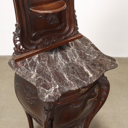 Tables de chevet de style rococo, tables de chevet de style rococo en noyer