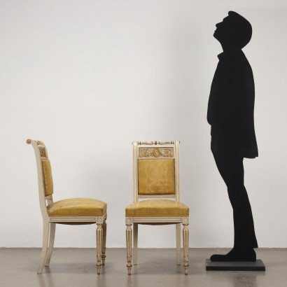Coppia sedie in stile neoclassico