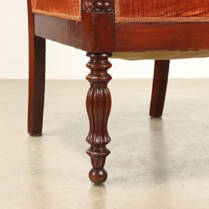 Paar Schlafzimmersessel, Zwei Louis Philippe-Sessel