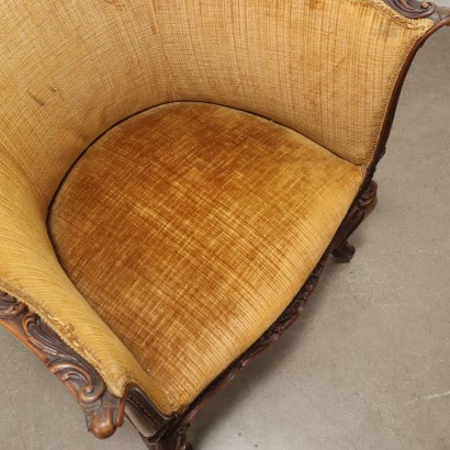 Coppia poltrone chippendale,Coppia Poltrone in Stile Chippendale
