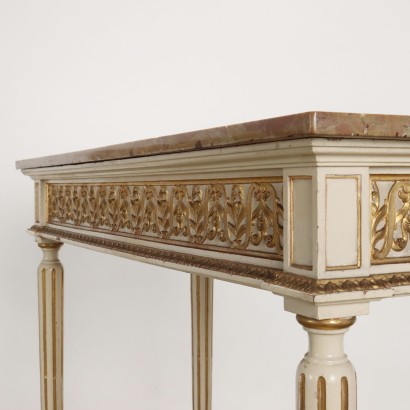 Coppia consolle laccate e dorate,Coppia Consolle in Stile Neoclassico