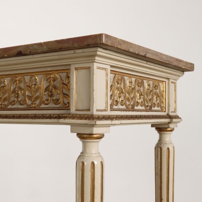 Coppia consolle laccate e dorate,Coppia Consolle in Stile Neoclassico