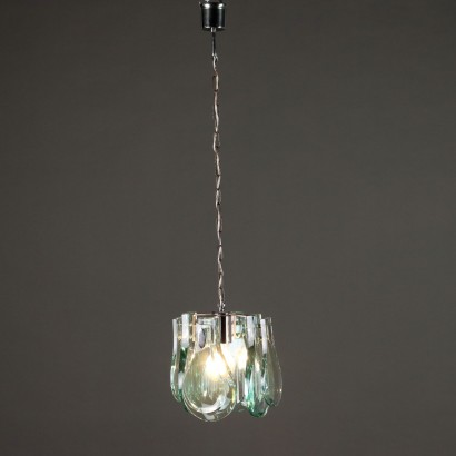 Lampe des années 60 avec diffuseurs en verre