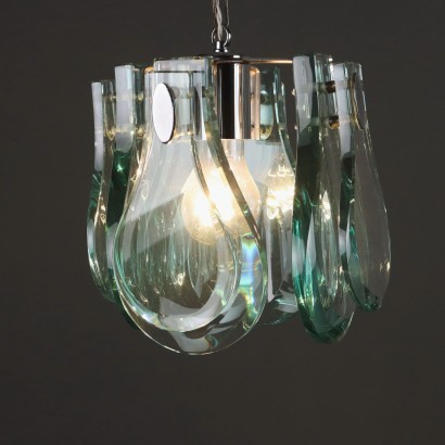 Lampe des années 60 avec diffuseurs en verre