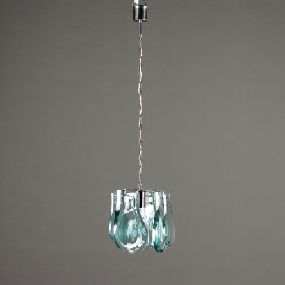 Lampe des années 60 avec diffuseurs en verre