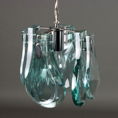 Lampe des années 60 avec diffuseurs en verre