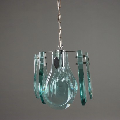 Lampe des années 60 avec diffuseurs en verre