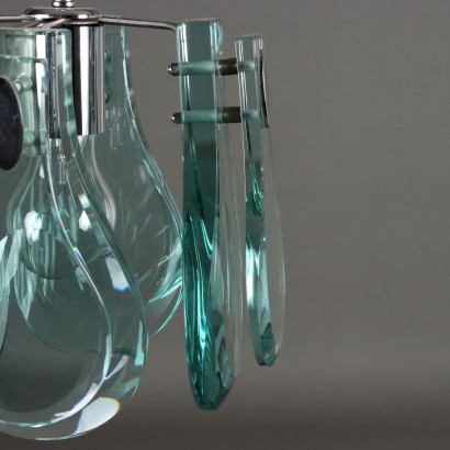 Lampe des années 60 avec diffuseurs en verre