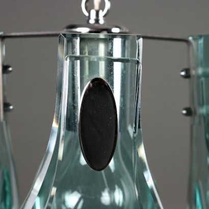Lampe des années 60 avec diffuseurs en verre