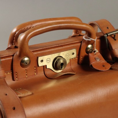 Maleta vintage de cuero inglesa