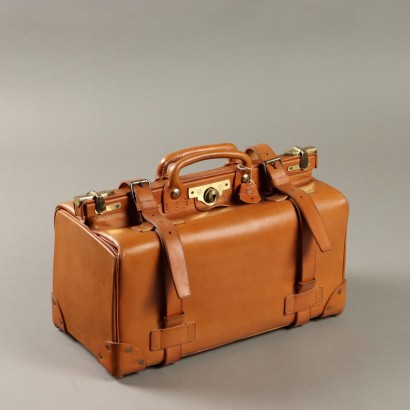 Maleta vintage de cuero inglesa