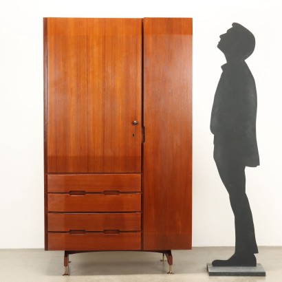 1960er Teakholz-Garderobenschrank, 1960er Teakholz-Garderobenschrank, 1960er Teakholz-Garderobenschrank, 1960er Teakholz-Garderobenschrank