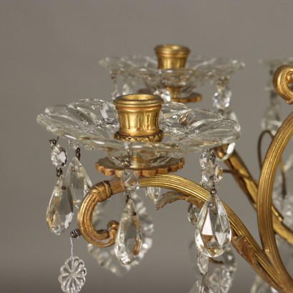 Lustre, lustre en métal doré