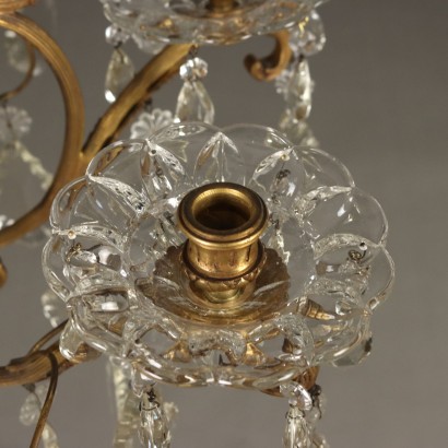 Lustre, lustre en métal doré