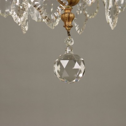 Lustre, lustre en métal doré