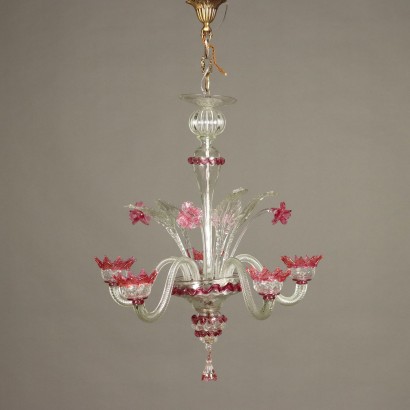 Lampadario,Lampadario Veneziano in Vetro Soffiato