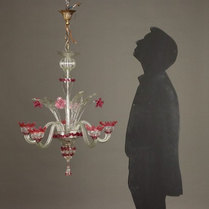 Lampadario,Lampadario Veneziano in Vetro Soffiato
