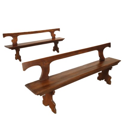 Coppia di Panche in Noce