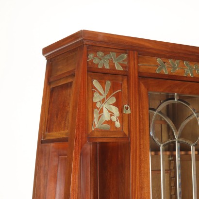 Vetrina liberty,Vetrina Liberty in Mogano e Rovere