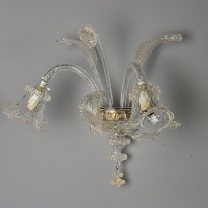 COPPIA DI APPLIQUES,Coppia di Appliques in Vetro Soffiato