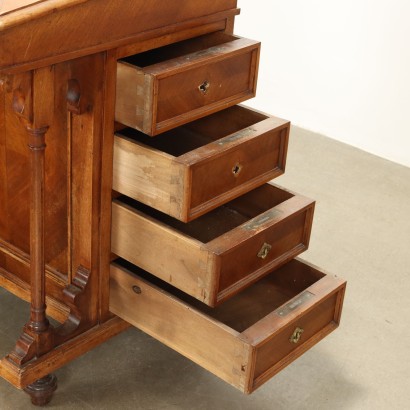 Writing desk, Davenport writing desk in walnut, Davenport writing desk in walnut