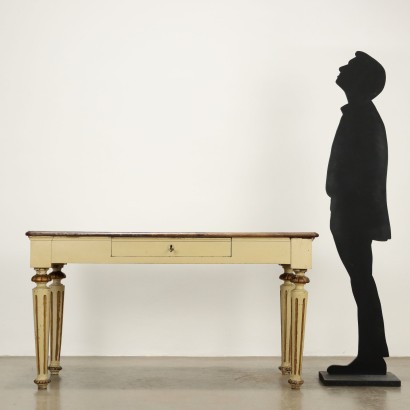 Tisch, Tannentisch, Lackierter Tannentisch