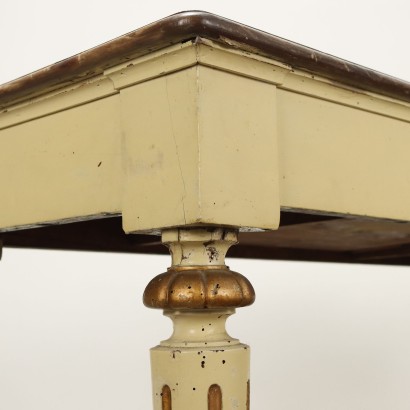 Tisch, Tannentisch, Lackierter Tannentisch