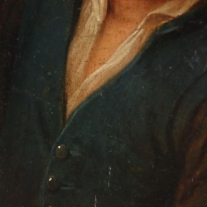 Pintura con niño llorando