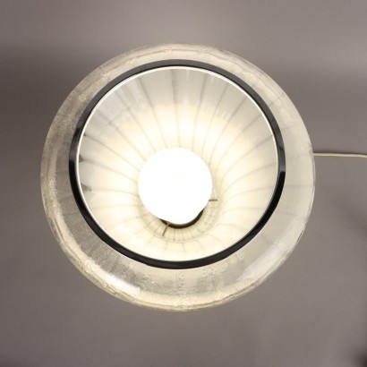 70er Jahre Lampe aus mundgeblasenem Glas
