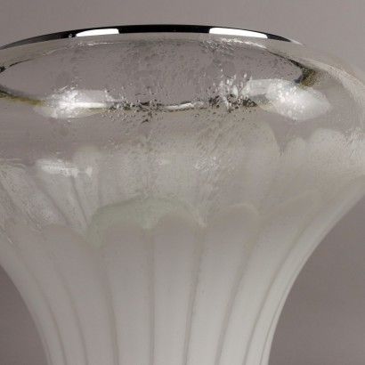 70er Jahre Lampe aus mundgeblasenem Glas