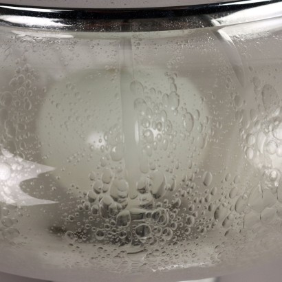 70er Jahre Lampe aus mundgeblasenem Glas