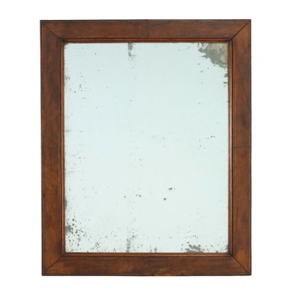 Antiker Spiegel Walnuss Ahorne Dekorationen des XIX Jhs