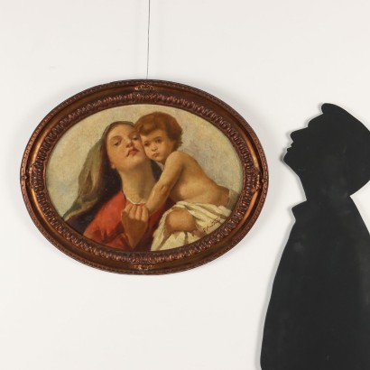Dipinto Madonna con Bambino,Domenico Morelli