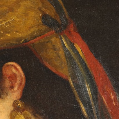 Dipinto Giovane Donna con Pappagallo