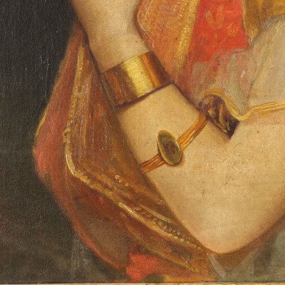 Dipinto Giovane Donna con Pappagallo