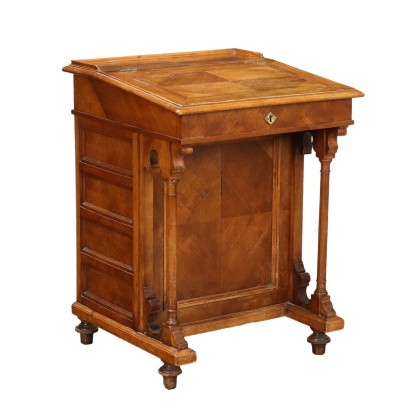 Antique Davenport Desk Walnut Drawers United Kingdom XIX Century