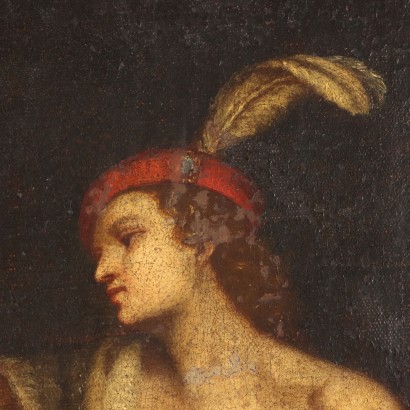 Peinture de David avec la tête de Goliath