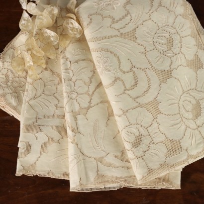 Second Hand Tablecloth Tablecloth with 12 Napkins Italy XX Century