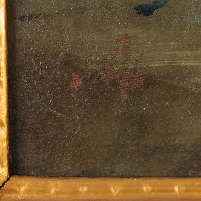 Dipinto Natura morta con fiori e pappa,Natura morta con fiori e pappagallo