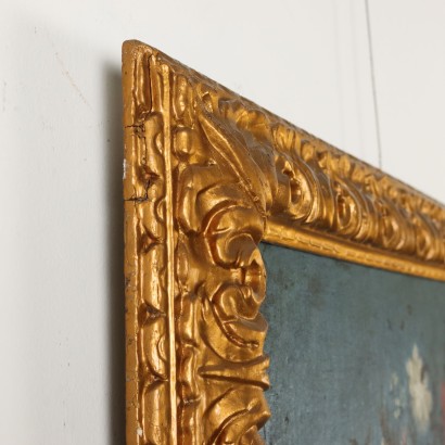 Dipinto Natura morta con fiori e pappa,Natura morta con fiori e pappagallo