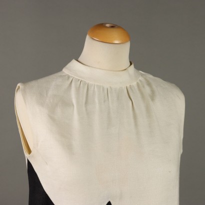 Pierre Cardin Abito Vintage Bianco e N