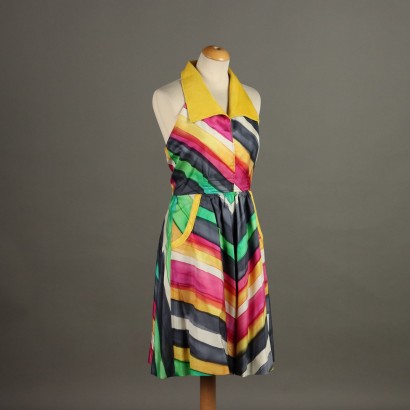 Abito Vintage in Seta Multicolore