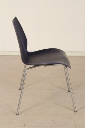 Sedie kartell Vico Magistretti, monoscocca in polipropilene, acciaio cromato, buone condizioni, piccoli segni di usura