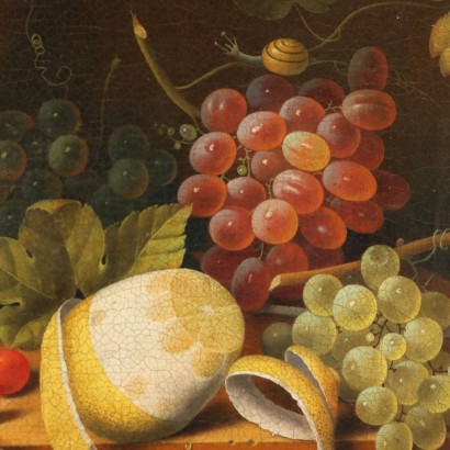 Dipinto Natura morta con Frutta e Cali,Natura morta con frutta e calice