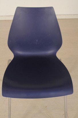 Sedie kartell Vico Magistretti, monoscocca in polipropilene, acciaio cromato, buone condizioni, piccoli segni di usura